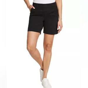 gloria vanderbilt Womens sharp effect high rise pull on Black Short 4